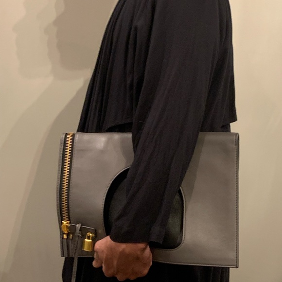 Tom Ford Handbags - TOM FORD large Alix  bag is new gray and black bag